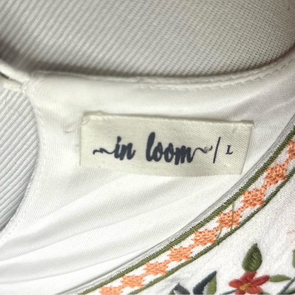 NWOT Pinkblush Maternity Ivory Floral Embroidered Midi Dress (size Large) - Picture 3 of 3